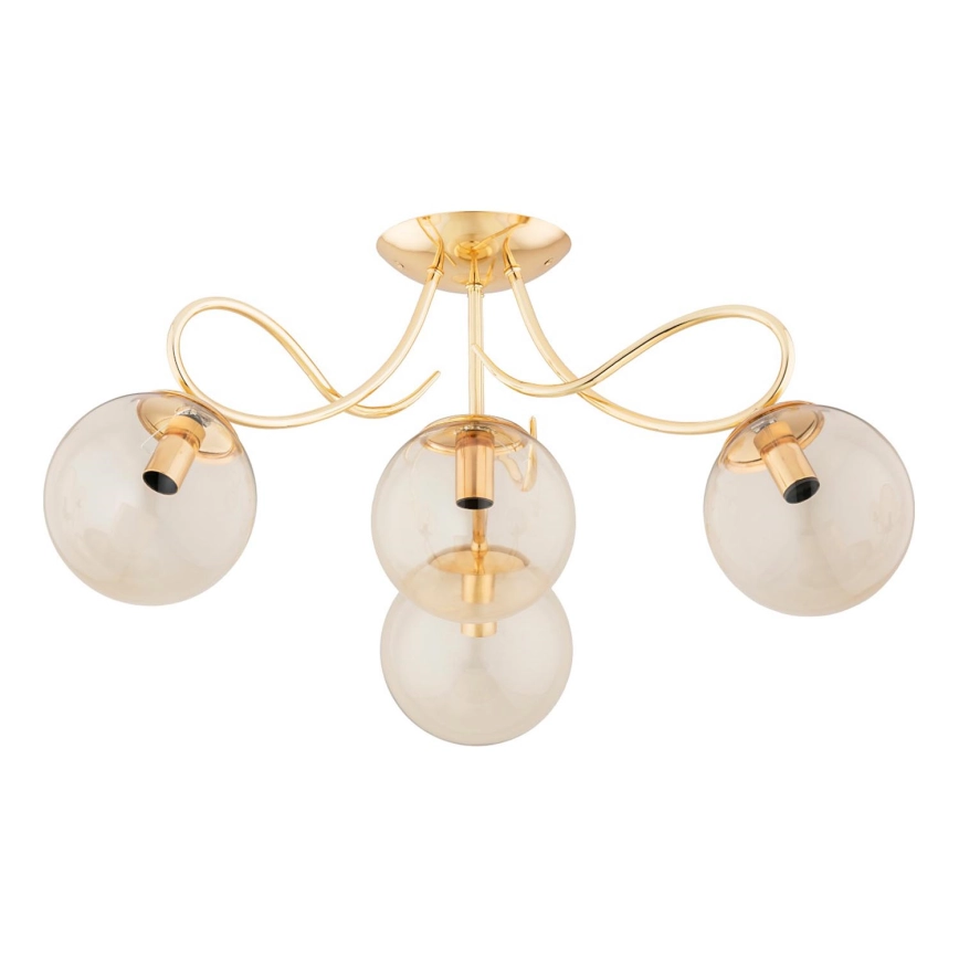 Bevestigde hanglamp OXA 4xE14/10W/230V goud