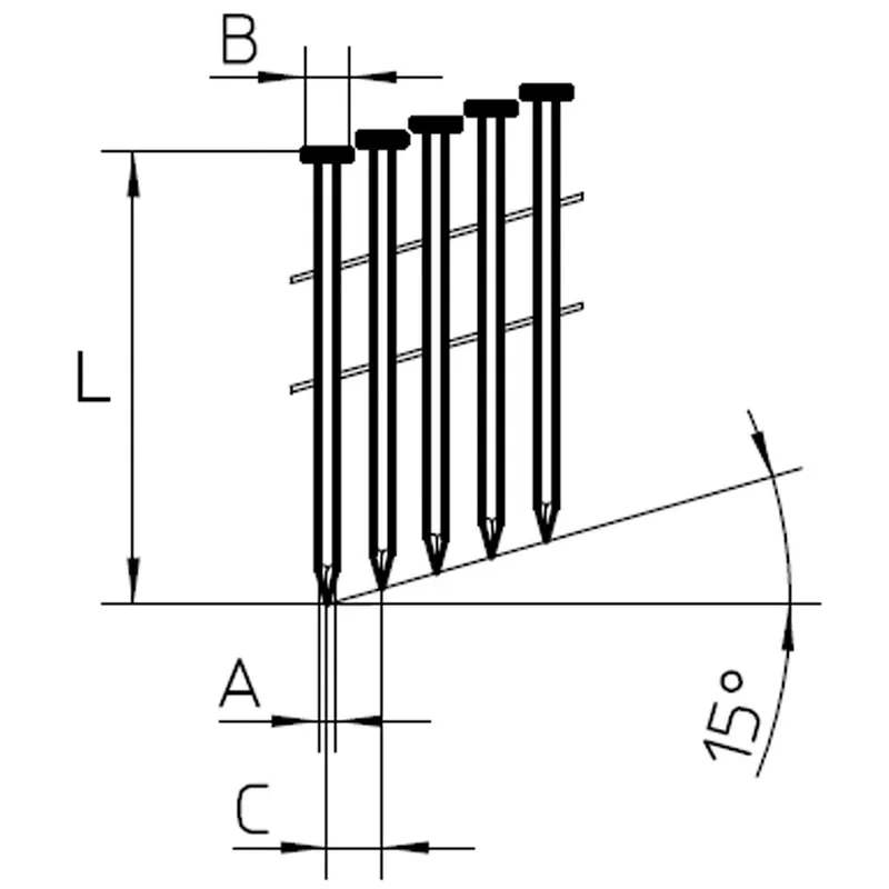 COILNAGEL BVIII, COILNAGEL, TYPE BVIII, DRAADGEBONDEN, BLANK, BVIII