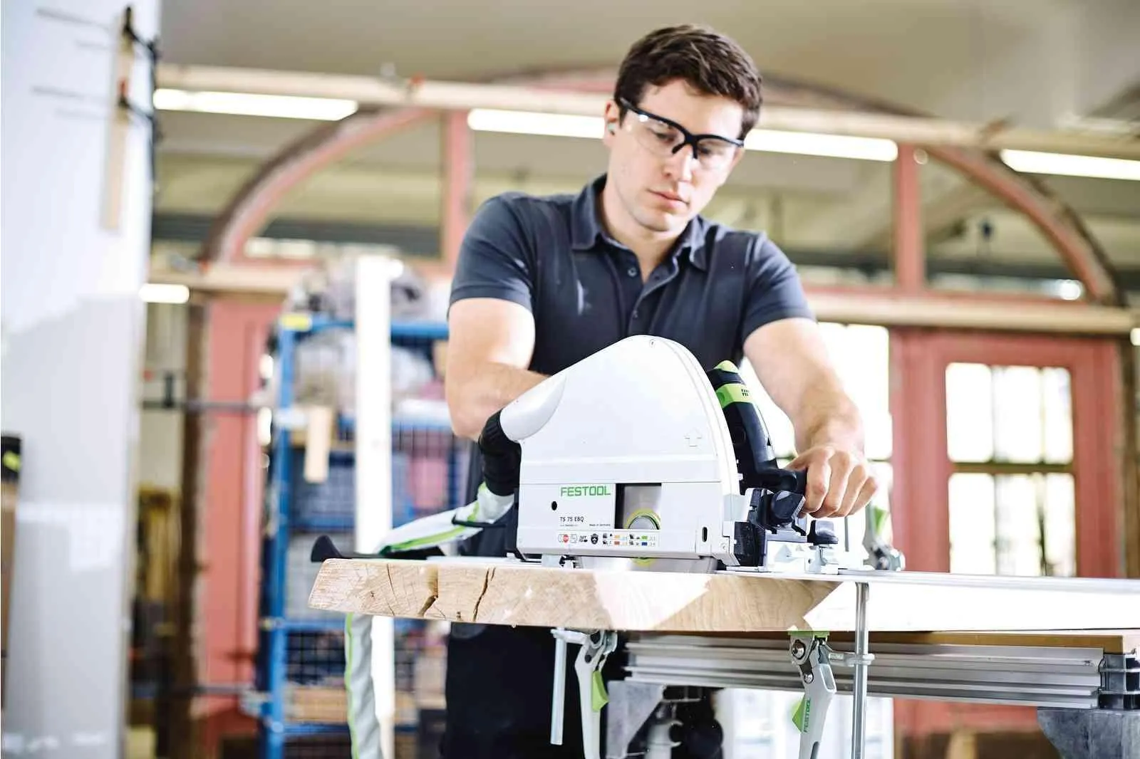FESTOOL TS 75 EBQPLUSFS INVALCIRKELZAAG IN SYSTAINER MET FS 1400/2 GELEIDERAIL  576115