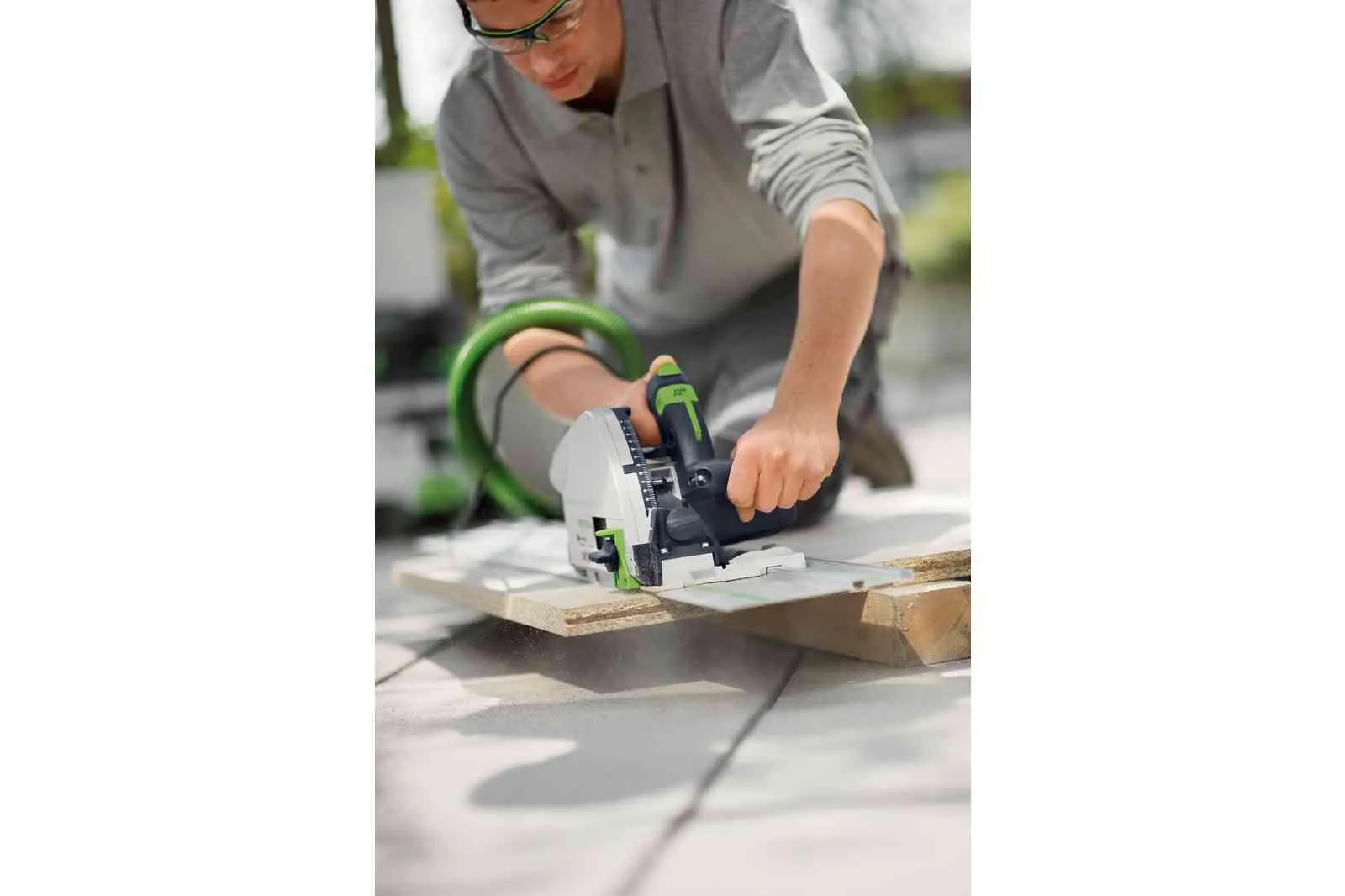FESTOOL TS 75 EBQPLUSFS INVALCIRKELZAAG IN SYSTAINER MET FS 1400/2 GELEIDERAIL  576115