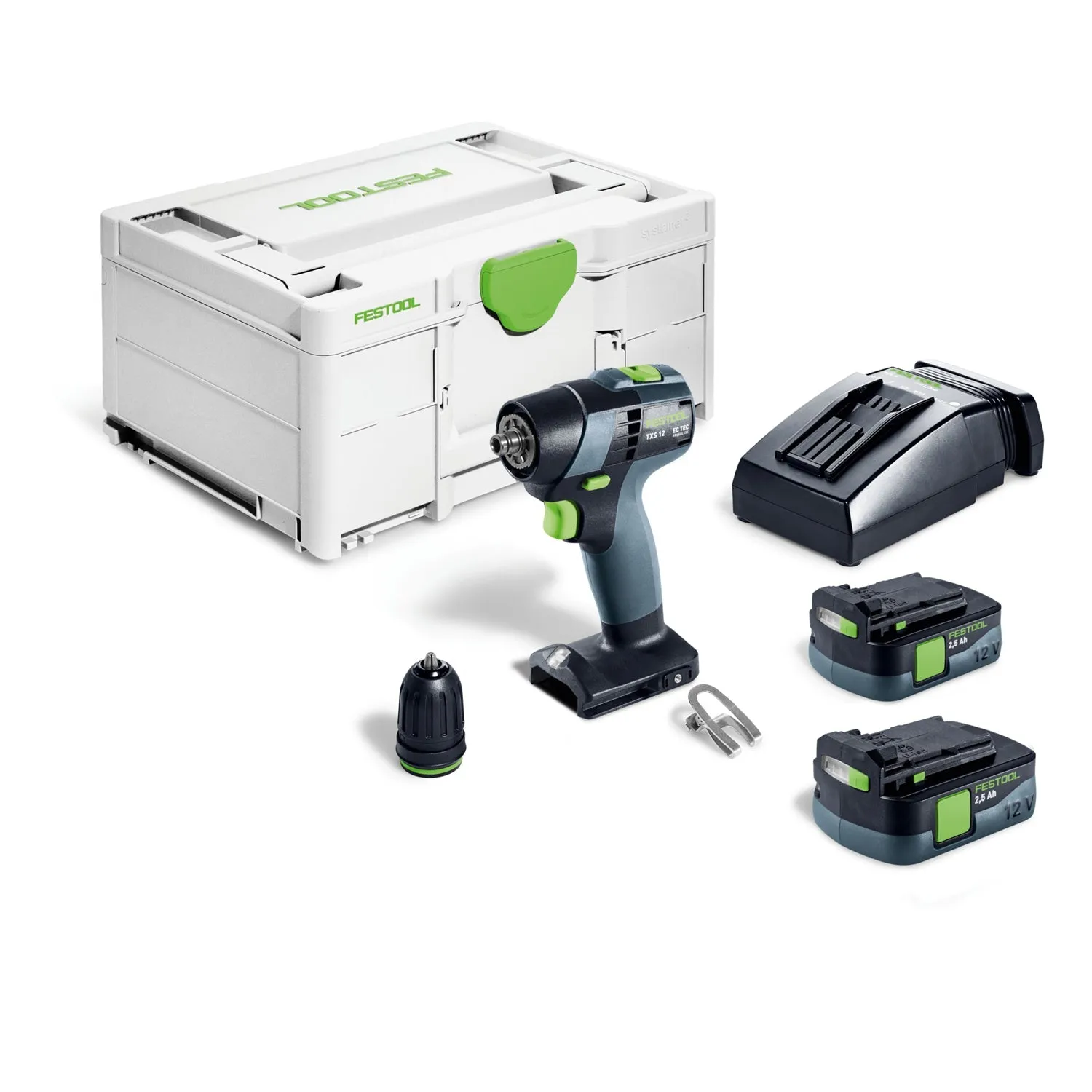 FESTOOL TXS 12 2,5PLUS ACCU SCHROEFBOORMACHINE 12V 2.5AH IN SYSTAINER  576873