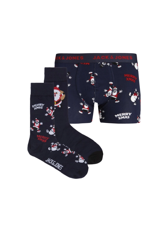 Giftbox kerst boxershort + sokken 12246668  Jack and Jones