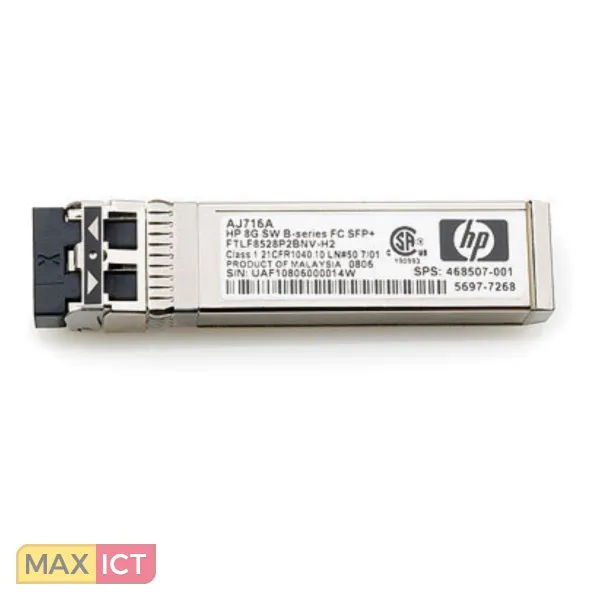 HP ENTERPRISE HEWLETT PACKARD ENTERPRISE 8GB SHORT WAVE BSERIES SFP+ NETWERK TRANSCEIVER MODULE 8000 MBIT/S SFP+
