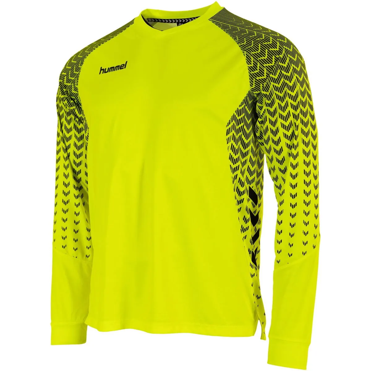 HUMMEL ORLANDO KEEPERSHIRT LANGE MOUW HEREN  FLUOGEEL / ZWART