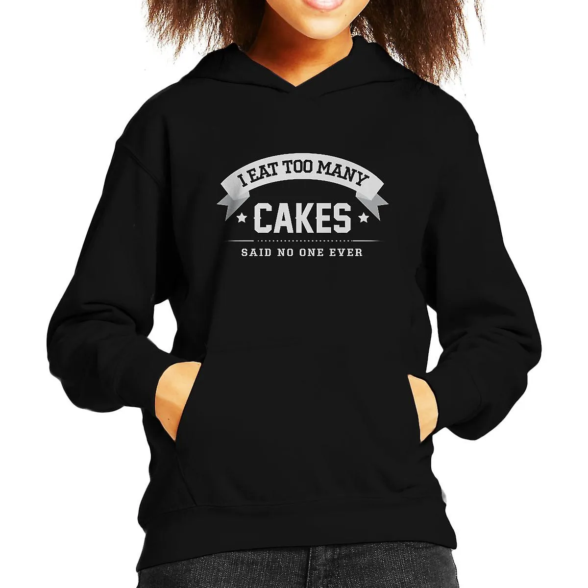 Ik eet te veel taarten zei geen één ooit Kid's Hooded Sweatshirt