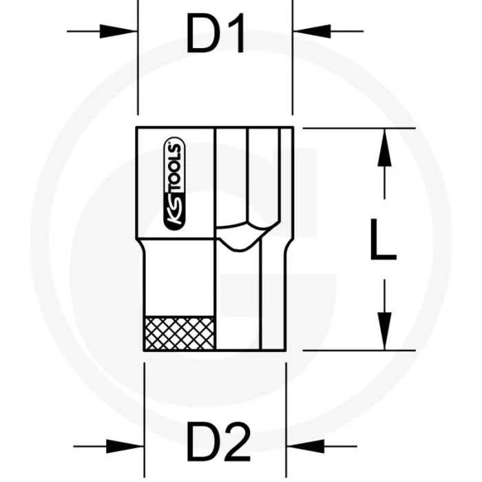 KS TOOLS BRONZE STECKNUSS 3/4" 6KANT 27 MM  VONKVRIJE, KORROSIEBESTENDIGE DOPSLEUTEL