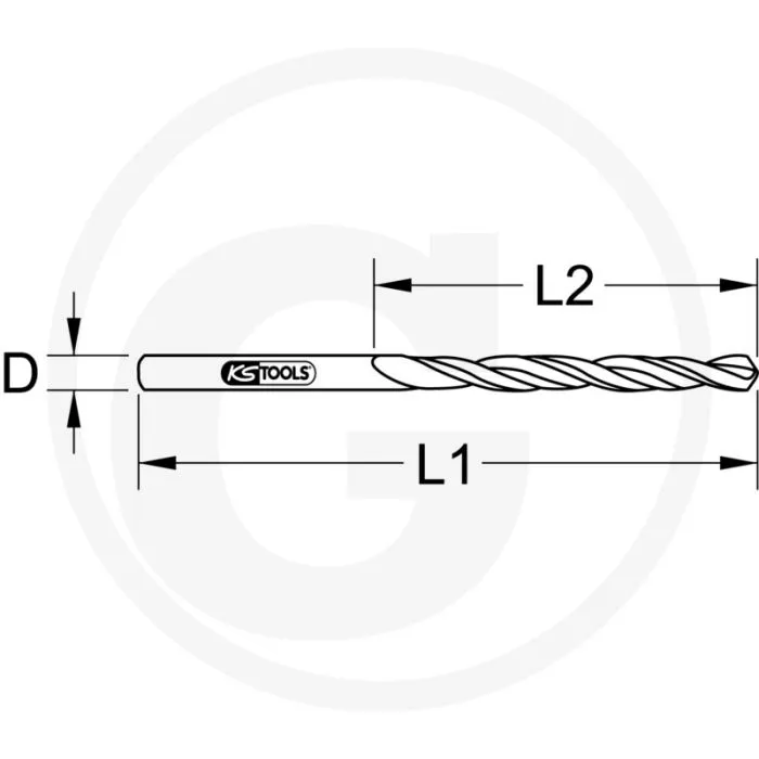 KS TOOLS HSSR SPIRAALBOOR 11,8MM, VERPAKT PER 5 5ER PACK  METAAL, HOUT, PLASTIC