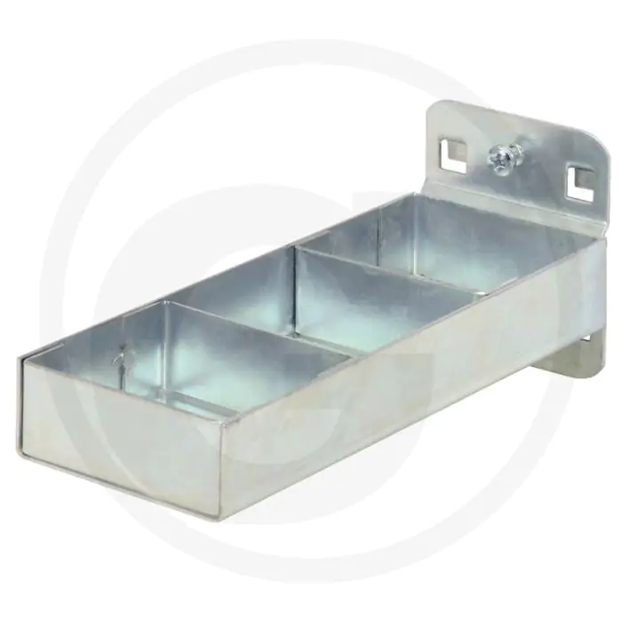 Ks tools kleidelenbakje met indeling, 150x55 mm - verzinkt, 1,5 mm dikte