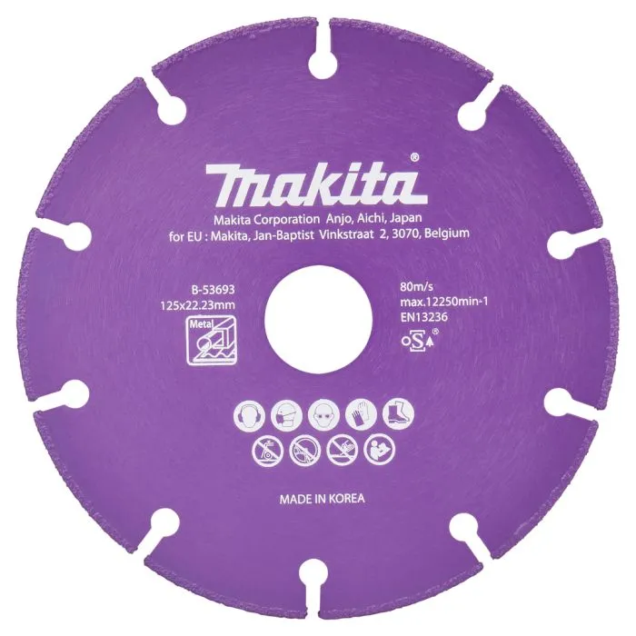 MAKITA B53693 DOORSLIJPSCHIJF STAAL 125X22,23X1,3MM