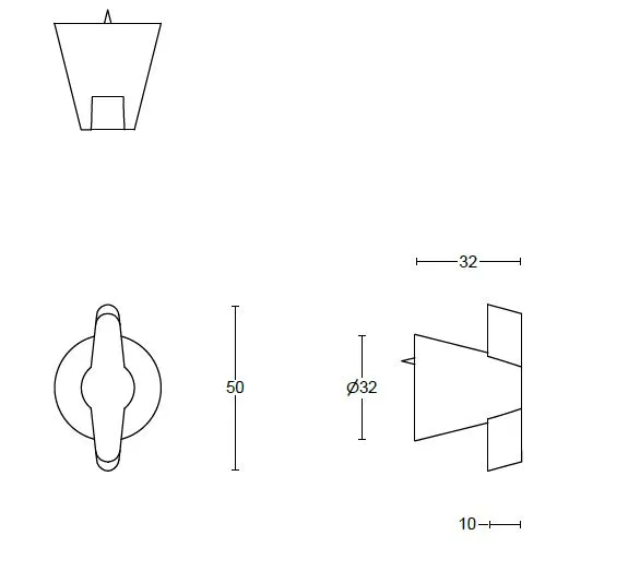Meubelknop CONE OH32M mat rvs