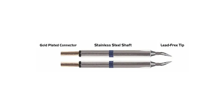 Paar pincetten gebogen 30° Scherp 0.4mm (0.016")