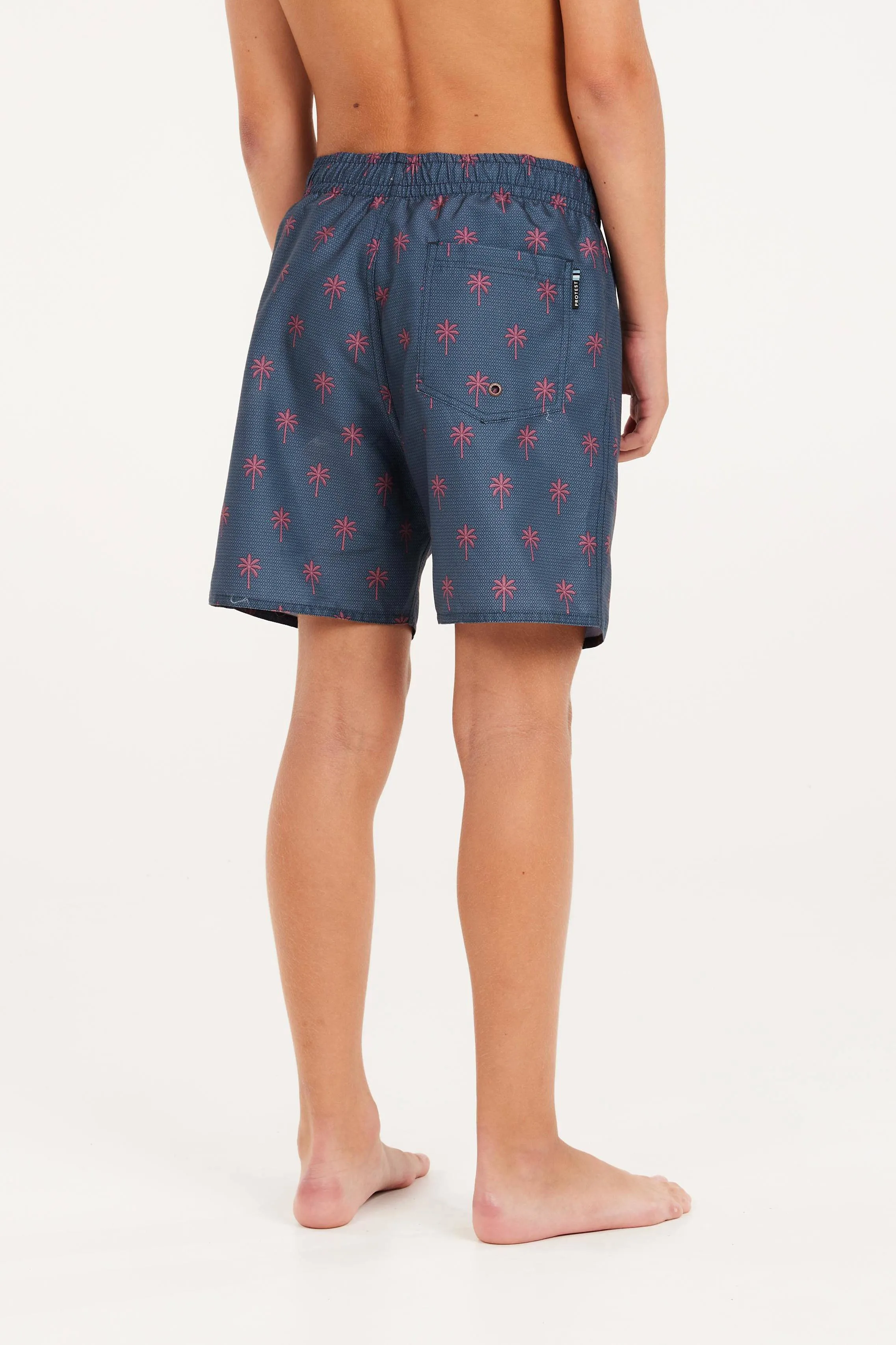 Protest zwemshort PRTFONZ JR donkerblauw Jongens Polyester All over print 116