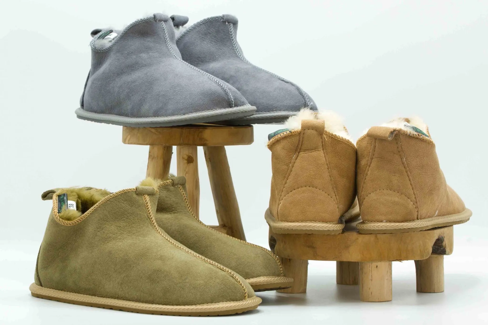 Schapenvacht pantoffel cognackleur