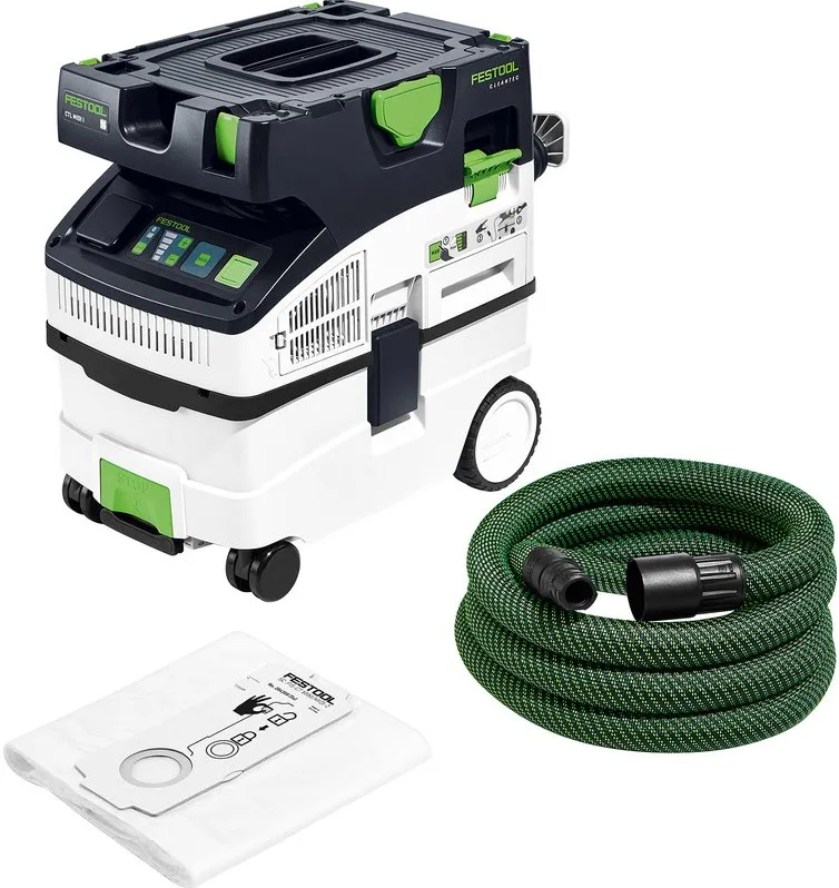 STOFAFZUIGMOBIEL 230V MIDI I FESTOOL CE 3501200W*3700LTR/M*ø27/37MM*BLUETOOTH