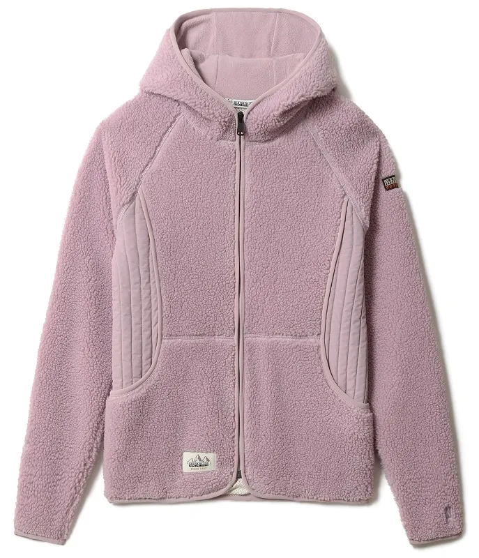 Vest Napapijri Women Yupik Full Zip Hoody Sea Fog Pink
